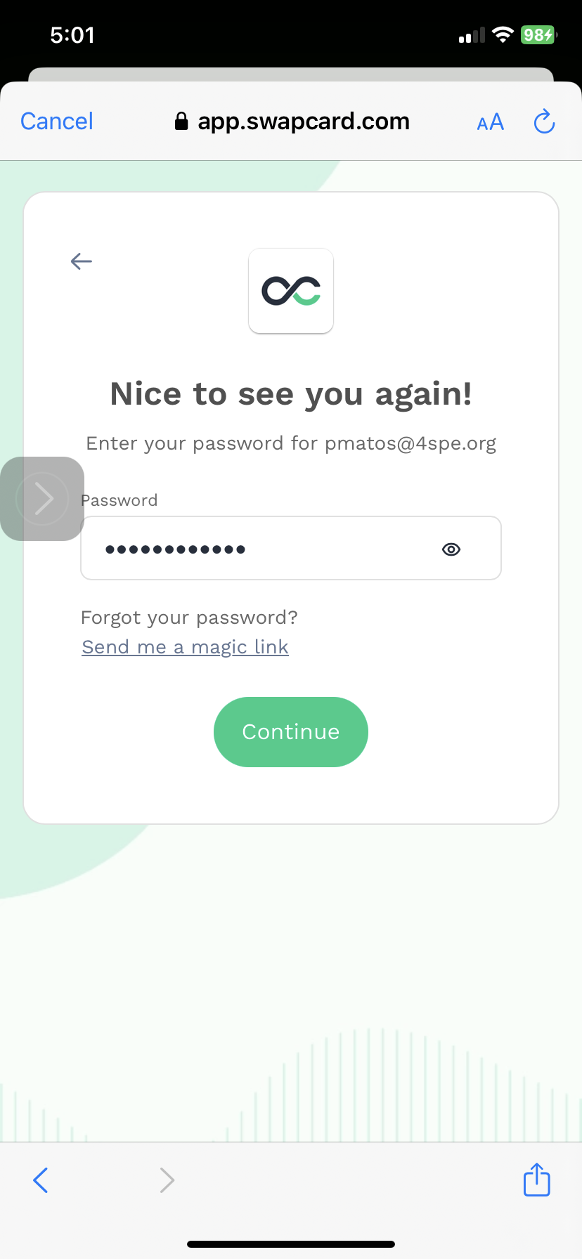 Enter password.